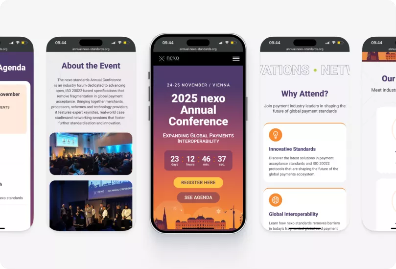 Email Campagne  Design for the Nexo Standards Annual Conference 2024